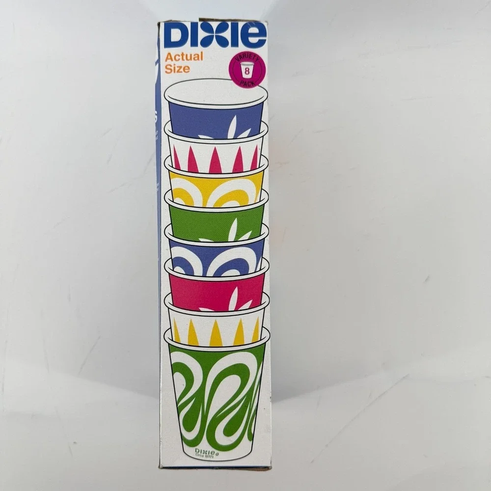 2019 Dixie Throwback Pack Multi-purpose Disposable 5 Oz Cup Open Box-77 New Cups